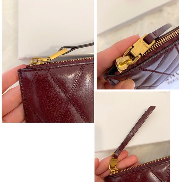 ❌SOLD❌NWT Givenchy Quilted Pouch, Aubergine - Picture 11 of 16